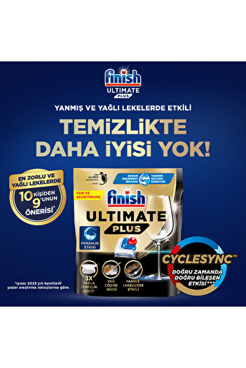 Finish Ultimate Plus Hepsi Bir Arada 60 Kapsül Bulaşık Makinesi Deterjanı Tableti