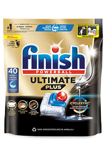 Finish Ultimate Plus 40 Kapsül Bulaşık Makinesi Deterjanı Tableti