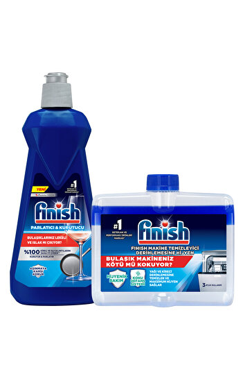 Finish Bulaşık Makinesi Temizleyici Sıvı 250 ml + Parlatıcı 400 ml