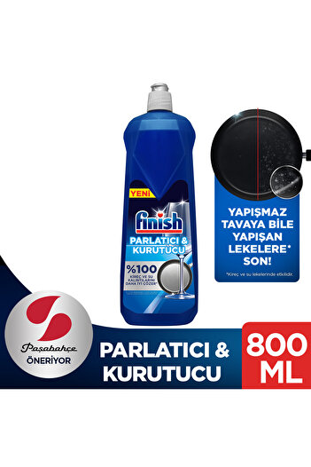 Finish Bulaşık Makinesi Parlatıcı & Kurutucu Sıvı Limonlu 800ml+ Bulaşık Makinesi Temizleyici Sıvı 2X250ml