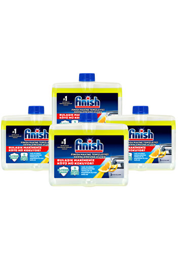 Finish Bulaşık Makine Temizleyici Sıvı Limon 4x250 ml
