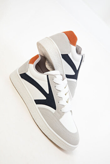SOHO Ice-White-Navy Blue Women's Sneaker 20965