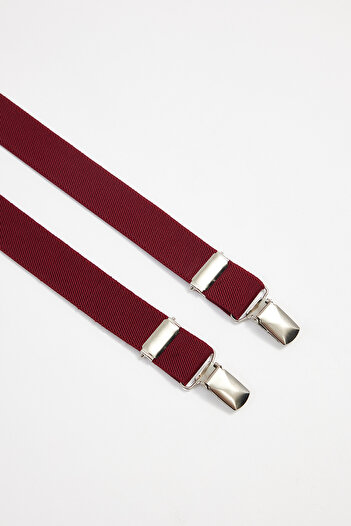 Tudors Ανδρική κρεμάστρα παντελονιού απλή Thin Claret Red