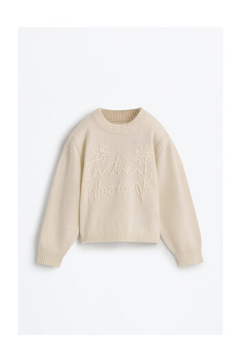 LEFTIES Kinder-Strickpullover mit Stickerei
