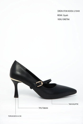 SOHO Black Women's Classic Heeled Shoes 21043