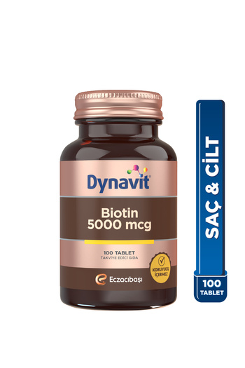Dynavit Biotin 5000 Mcg 100 Tablets-Hair & Skin