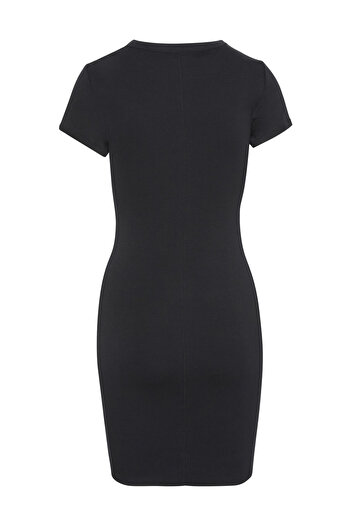 Calvin Klein Mini šaty s žebrováním SS CO CONTOUR 1X1
