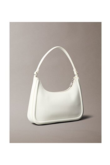 Calvin Klein Calvin Klein Women Lily White Bold Embossed Monogram Logo Shoulder Bag