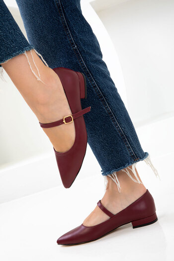 SOHO Burgundy Women's Classic Heeled Shoes 21024