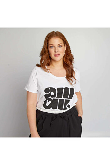 KIABI Basic Breton T-shirt WHITE