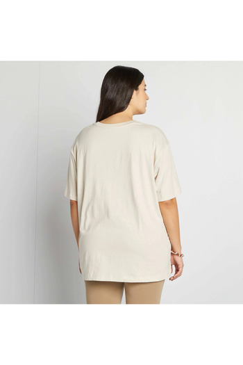 KIABI Plain short-sleeved jersey T-shirt GREY