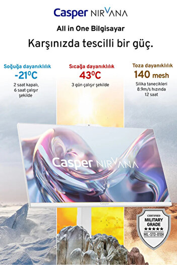 CASPER Nirvana A80.1342-BF00X-V-S Intel Core i5-13420H 16GB RAM 1TB NVMe SSD Freedos All in one