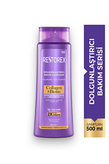 Restorex Šampon pro objem a objem 500 ml kolagenu a biotinu
