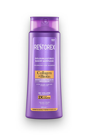 Restorex Šampon pro objem a objem 500 ml kolagenu a biotinu