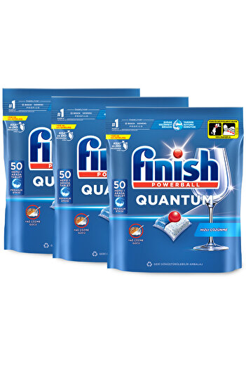 Finish Quantum Hepsi Bir Arada Bulaşık Makinesi Deterjanı Kapsül Tablet 150 Adet (50 x 3'lü)