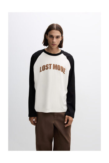 LEFTIES Ανδρικό μπλουζάκι με σλόγκαν Raglan
