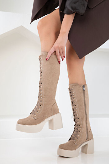 SOHO Γυναικείες μπότες Mink Suede 20896