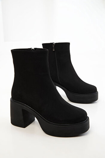 SOHO Black Suede Women's Boots & Booties 20941
