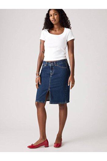 Levi's Alacsony derekú midi szoknya, hosszabb napokra, nem