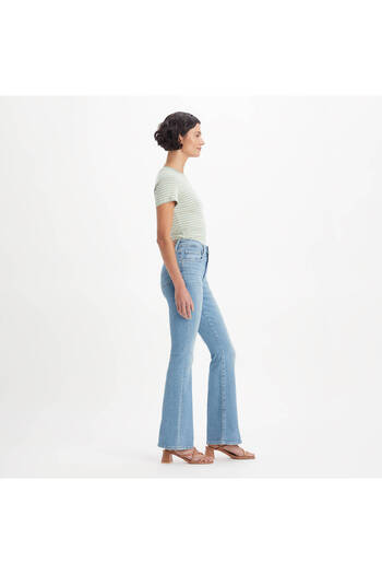 Levi's 726 HR FLARE BLUE WAVE LIGHT - Modré světlo s efektem vlny