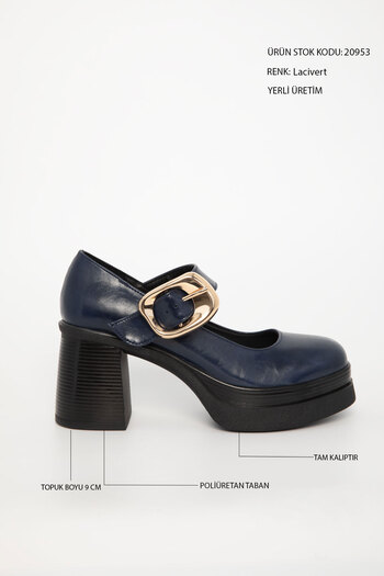 SOHO Navy Blue Women's Loafer Shoes 20953