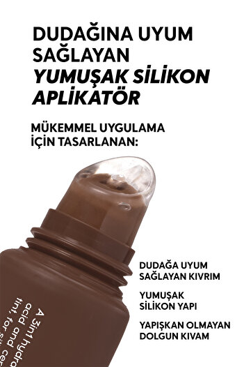 Cream Co. Nemlendirici Parlatıcı 3in1 Lip Balm | Dudak Bakım | Mocha Kahve | Hyaluronik Asit Seramid