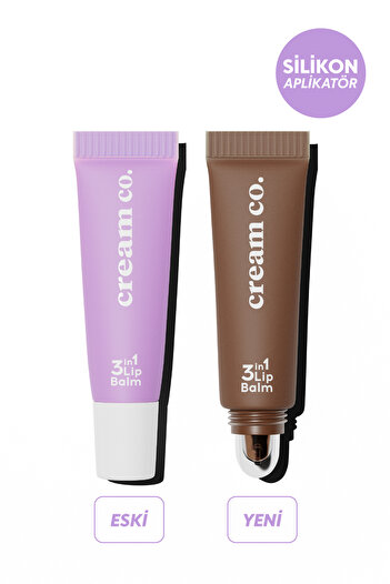 Cream Co. Nemlendirici Parlatıcı 3in1 Lip Balm | Dudak Bakım | Mocha Kahve | Hyaluronik Asit Seramid