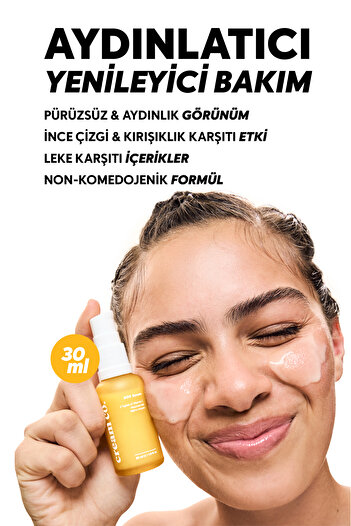Cream Co. Leke Karşıtı Cilt Tonu Eşitleyici Aydınlatıcı C Vitamini Arbutin SOS Serum | Tüm Cilt Tipleri