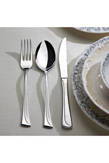 Nehir Maksi Saten 12-Person 89-Piece Cutlery Set with Leather Box
