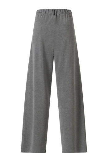 FACETTE Women's FC Gray Elastic High Waist Palazzo Trousers