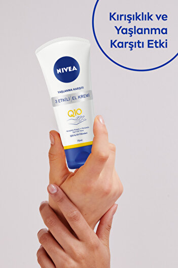 NIVEA Q10 Ve C Vitamini Sıkılaştırıcı Vücut Losyonu 250ml Ve Yaşlanma Karşıtı El Kremi 75ml