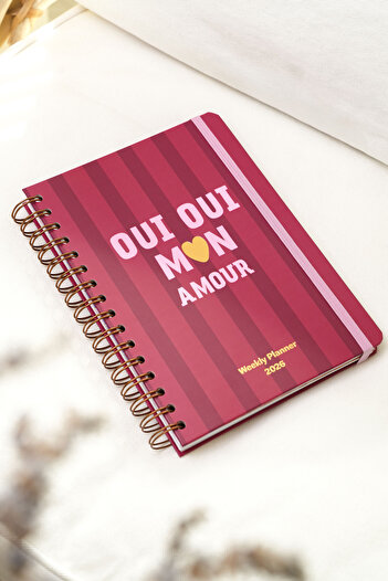 Matt Notebook 2026 Year A5 Weekly Agenda Spiral Bound 15X21 cm - 12 Months - with Motivational Pages