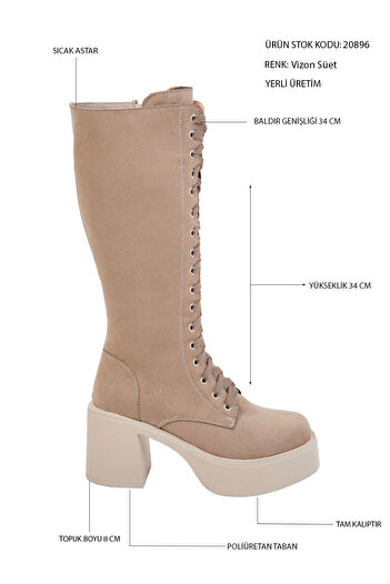 SOHO Γυναικείες μπότες Mink Suede 20896