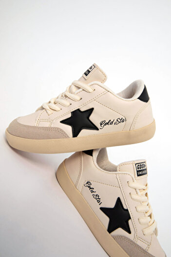 SOHO Beige-Black Children's Unisex Sneaker 20961