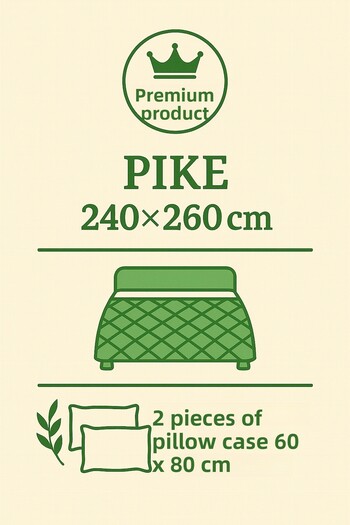 Evimcim Double Premium Pike Set 240X260 cm 100% Cotton 2 Pillowcases