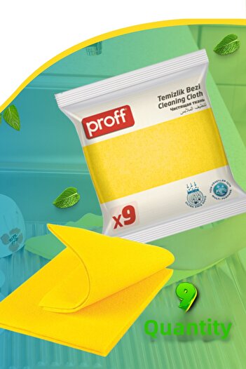 GRİMOR Life 9Pcs Yellow Cleaning Cloth Bathroom Kitchen Dust Cloth -Durable Long Lasting Car Kitchen Cloth