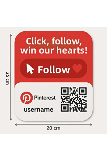 Komut Pinterest Follow Card - Follow Us, Win Our Hearts!