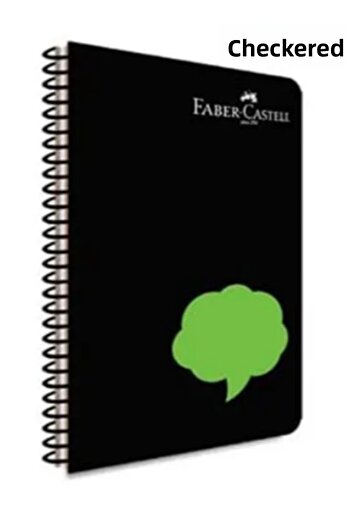 Faber Castell A4 Size 80 Sheets Checkered Pp Cover Ring Binder Notebook