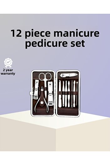 Clevora Stainless Steel Multifunctional 12 Manicure Set
