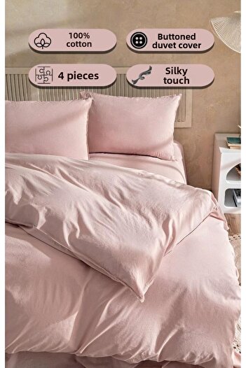 Karna Home Stonewash Cotton Duvet Cover Set 200X220