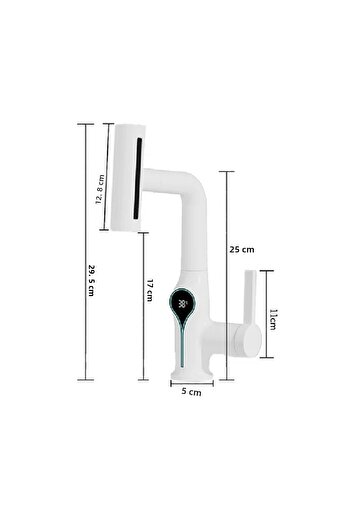 OEM Smart Digital Temperature Led Display Bathroom Sink Faucet with Elevator 4 Functions Imported 7 Years Warranty