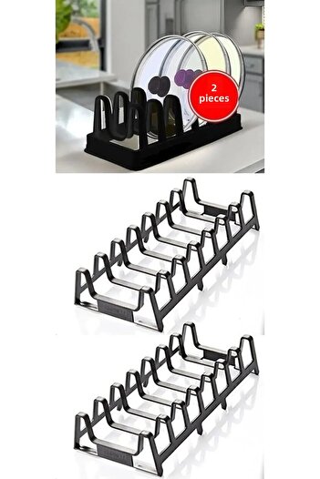 ORSA HOME Organizator pentru capac și farfurii din 2 piese