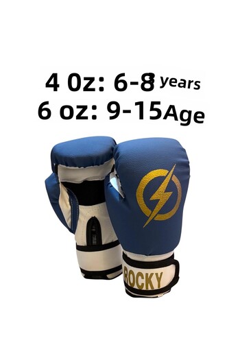 Gök Sports Children's Boxing Kickboxing Muay Thai Gloves 4-6-8 oz Silicone Adjustable Size Jump Rope Set