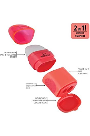 STOREMAX Berry Eraser Pencil Mixed Colors 9Pcs 1088605