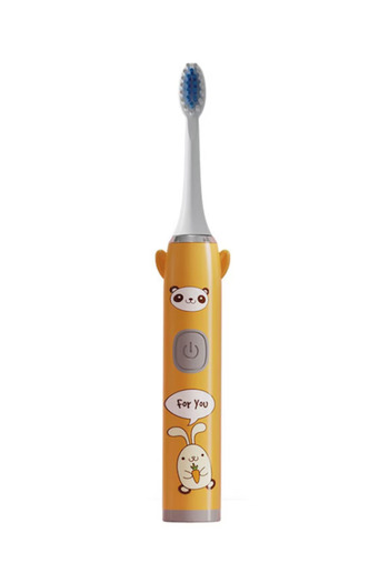 Blusmart Electric toothbrush for children with 2 heads, USB charging, orange color
