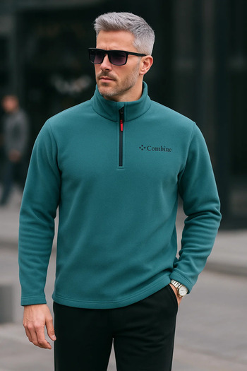 COMBİNE MİCHAİL Çağla Color Half Zipper Ανδρικό Polar 1207