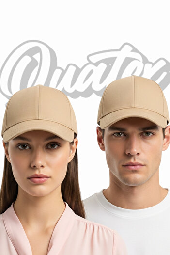 QUATEX Basic Hat 2 Pack – Κρέμα 100% βαμβακερή γκαμπαρντίνα Unisex μοντέλο