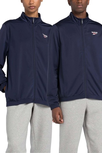 Reebok Ri Small Logo Knit Trackt Navy Blue Unisex Tracksuit Top