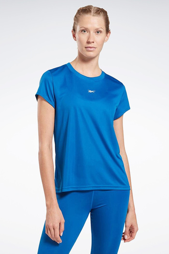 Reebok T-shirt Wor Commercial Poly Mavi Kadın Kısa Kol