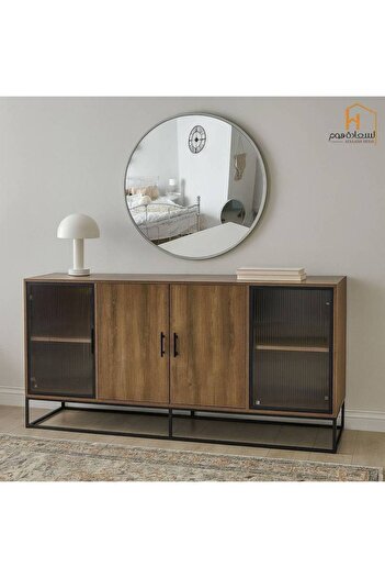 Al Saada Home Multi-purpose Buffet Cabinet - 40 X 90 X 200 cm - Coffee